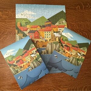 Genuine Fred Bomboland Le Cinque Terre 500 Piece Puzzle Complete